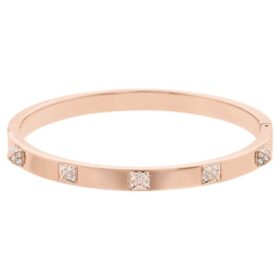 Brazalete Dextera con pavé, blanco, chapado en tono oro rosa Brazalete Dextera con pavé, blanco, chapado en tono oro rosa