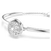 Brazalete Dextera de corte redondo, blanco, chapado en rodio Brazalete Dextera de corte redondo, blanco, chapado en rodio