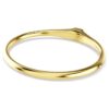 Brazalete Dextera de corte redondo, blanco, chapado en tono dorado