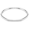 Brazalete Dextera de forma octogonal, corte redondo, blanco, chapado en rodio Brazalete Dextera de forma octogonal, corte redondo, blanco, chapado en rodio