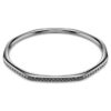 Brazalete Dextera de forma octogonal, corte redondo, blanco, chapado en rutenio Brazalete Dextera de forma octogonal, corte redondo, blanco, chapado en rutenio