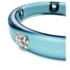 Brazalete Dulcis con corte octogonal, azul, chapado en tono dorado