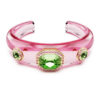 Brazalete Dulcis con cortes variados, multicolor, chapado en tono dorado Brazalete Dulcis con cortes variados, multicolor, chapado en tono dorado