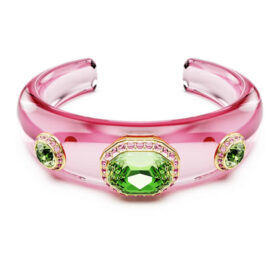 Brazalete Dulcis con cortes variados, multicolor, chapado en tono dorado