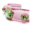 Brazalete Dulcis con cortes variados, multicolor, chapado en tono dorado Brazalete Dulcis con cortes variados, multicolor, chapado en tono dorado