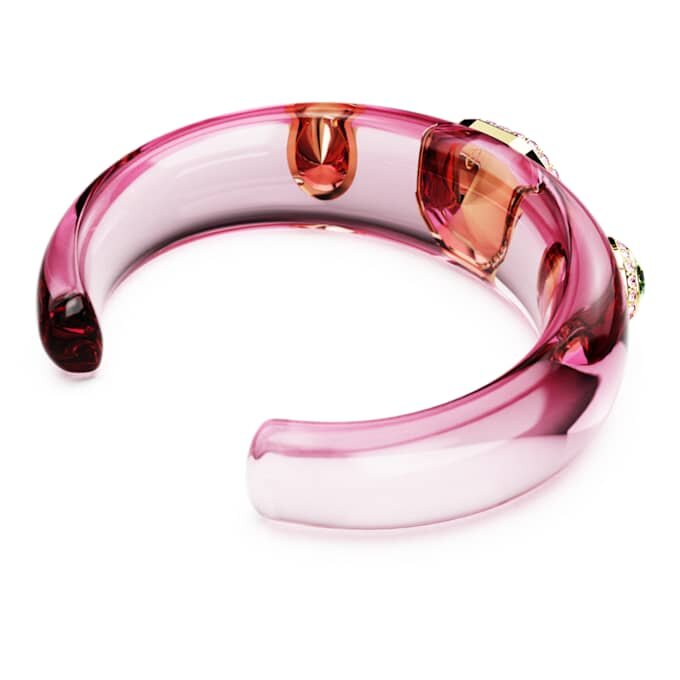 Brazalete Dulcis con cortes variados, multicolor, chapado en tono dorado Brazalete Dulcis con cortes variados, multicolor, chapado en tono dorado