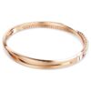 Brazalete Hyperbola blanco, chapado en tono oro rosa Brazalete Hyperbola blanco, chapado en tono oro rosa