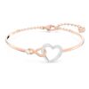 Brazalete Hyperbola con el símbolo Infinity y un corazón, blanco, acabado en metales mixtos