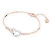 Brazalete Hyperbola con el símbolo Infinity y un corazón, blanco, acabado en metales mixtos