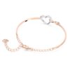 Brazalete Hyperbola con el símbolo Infinity y un corazón, blanco, acabado en metales mixtos