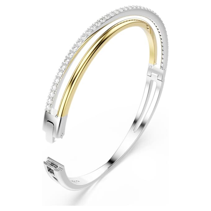 Brazalete Hyperbola de corte redondo, blanco, acabado en metales mixtos Brazalete Hyperbola de corte redondo, blanco, acabado en metales mixtos