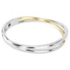 Brazalete Hyperbola de corte redondo, blanco, acabado en metales mixtos Brazalete Hyperbola de corte redondo, blanco, acabado en metales mixtos