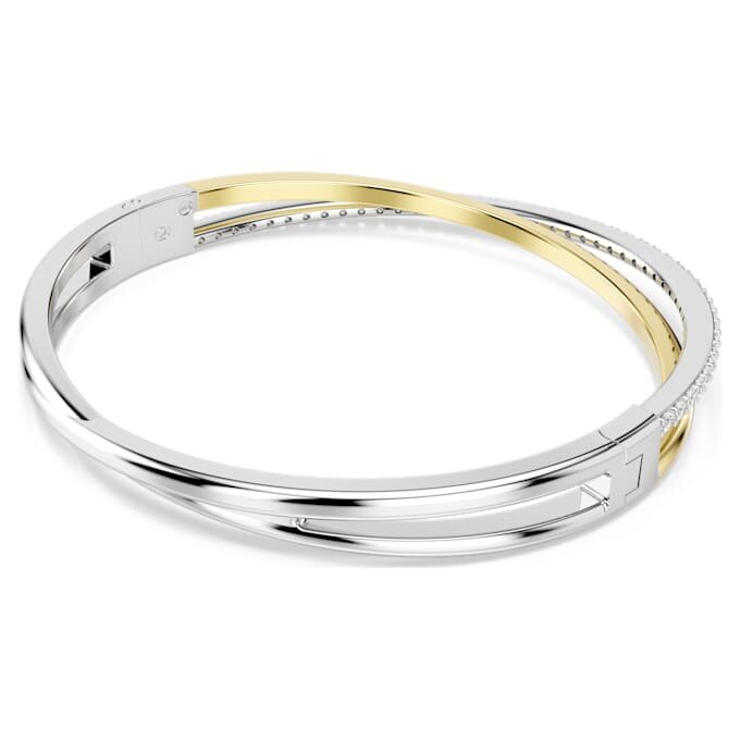 Brazalete Hyperbola de corte redondo, blanco, acabado en metales mixtos Brazalete Hyperbola de corte redondo, blanco, acabado en metales mixtos