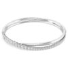 Brazalete Hyperbola de corte redondo, blanco, chapado en rodio Brazalete Hyperbola de corte redondo, blanco, chapado en rodio
