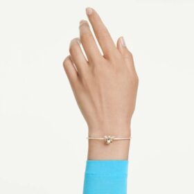 Brazalete Idyllia con cortes variados, abeja, multicolor, chapado en tono dorado