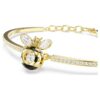 Brazalete Idyllia con cortes variados, abeja, multicolor, chapado en tono dorado