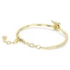 Brazalete Idyllia con cortes variados, abeja, multicolor, chapado en tono dorado