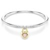 Brazalete Idyllia con cortes variados, corazón, rosa, acabado en metales mixtos Brazalete Idyllia con cortes variados, corazón, rosa, acabado en metales mixtos