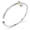 Brazalete Idyllia con cortes variados, corazón, rosa, acabado en metales mixtos Brazalete Idyllia con cortes variados, corazón, rosa, acabado en metales mixtos