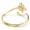 Brazalete Idyllia con cortes variados, flor, multicolor, chapado en tono dorado