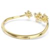 Brazalete Idyllia con cortes variados, flor, multicolor, chapado en tono dorado