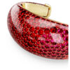 Brazalete Idyllia rojo, chapado en tono dorado