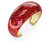 Brazalete Idyllia rojo, chapado en tono dorado