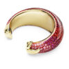 Brazalete Idyllia rojo, chapado en tono dorado