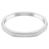Brazalete Matrix con corte baguette, forma octogonal, blanco, chapado en rodio