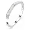 Brazalete Matrix con corte baguette, forma octogonal, blanco, chapado en rodio