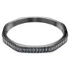 Brazalete Matrix con corte baguette, forma octogonal, gris, chapado en rutenio
