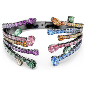 Brazalete Matrix con cortes mixtos, ramo, multicolor, chapado en rutenio