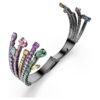 Brazalete Matrix con cortes mixtos, ramo, multicolor, chapado en rutenio Brazalete Matrix con cortes mixtos, ramo, multicolor, chapado en rutenio