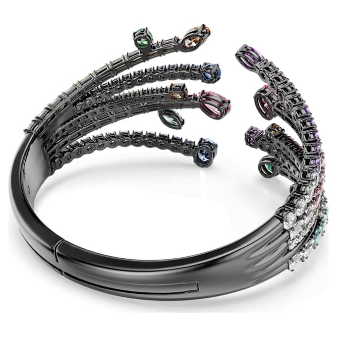 Brazalete Matrix con cortes mixtos, ramo, multicolor, chapado en rutenio Brazalete Matrix con cortes mixtos, ramo, multicolor, chapado en rutenio