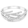 Brazalete Matrix con cortes variados, blanco, chapado en rodio Brazalete Matrix con cortes variados, blanco, chapado en rodio