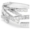 Brazalete Matrix con cortes variados, blanco, chapado en rodio Brazalete Matrix con cortes variados, blanco, chapado en rodio