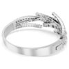 Brazalete Matrix con cortes variados, blanco, chapado en rodio Brazalete Matrix con cortes variados, blanco, chapado en rodio