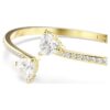 Brazalete Mesmera con corazón, blanco, chapado en oro Brazalete Mesmera con corazón, blanco, chapado en oro