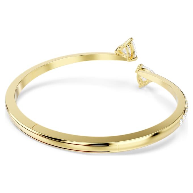 Brazalete Mesmera con corazón, blanco, chapado en oro Brazalete Mesmera con corazón, blanco, chapado en oro