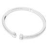 Brazalete Mesmera con cortes variados, blanco, chapado en rodio Brazalete Mesmera con cortes variados, blanco, chapado en rodio
