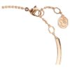Brazalete Mesmera con cortes variados, blanco, chapado en tono oro rosa Brazalete Mesmera con cortes variados, blanco, chapado en tono oro rosa