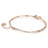 Brazalete Mesmera con cortes variados, blanco, chapado en tono oro rosa Brazalete Mesmera con cortes variados, blanco, chapado en tono oro rosa