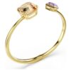 Brazalete Millenia con corte octogonal, multicolor, chapado en tono dorado