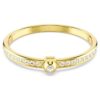 Brazalete Numina de corte redondo, blanco, chapado en tono dorado Brazalete Numina de corte redondo, blanco, chapado en tono dorado