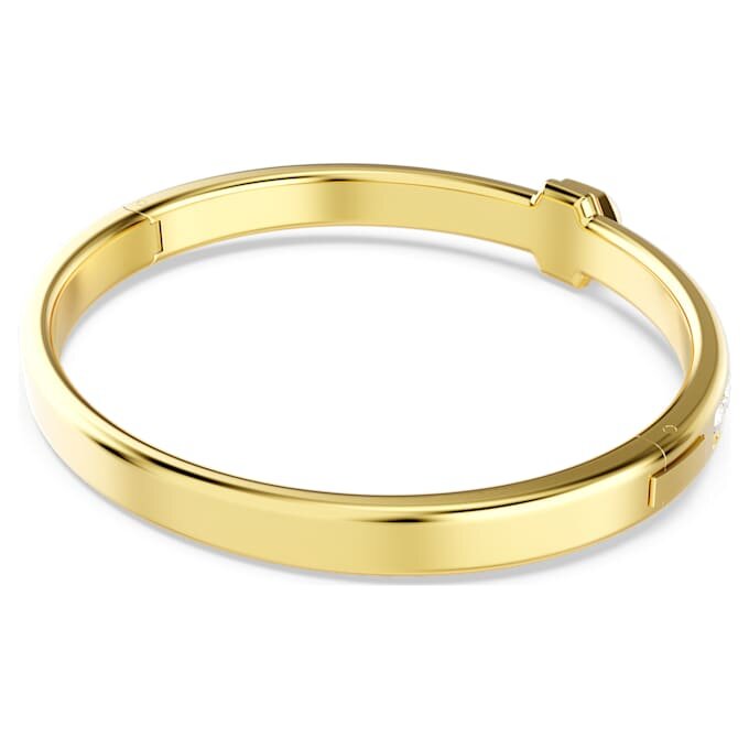 Brazalete Numina de corte redondo, blanco, chapado en tono dorado Brazalete Numina de corte redondo, blanco, chapado en tono dorado