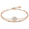 Brazalete Sublima blanco, chapado en tono oro rosa