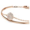 Brazalete Sublima blanco, chapado en tono oro rosa
