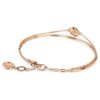 Brazalete Sublima blanco, chapado en tono oro rosa
