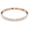 Brazalete Sublima con pavé de nieve, blanco, chapado en tono oro rosa