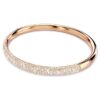Brazalete Sublima con pavé de nieve, blanco, chapado en tono oro rosa